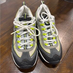 Skechers Sport Silver and Neon Yellow Sneakers